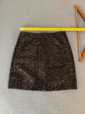 J. Crew Black Sequin Mini Skirt - size 00, NWOT